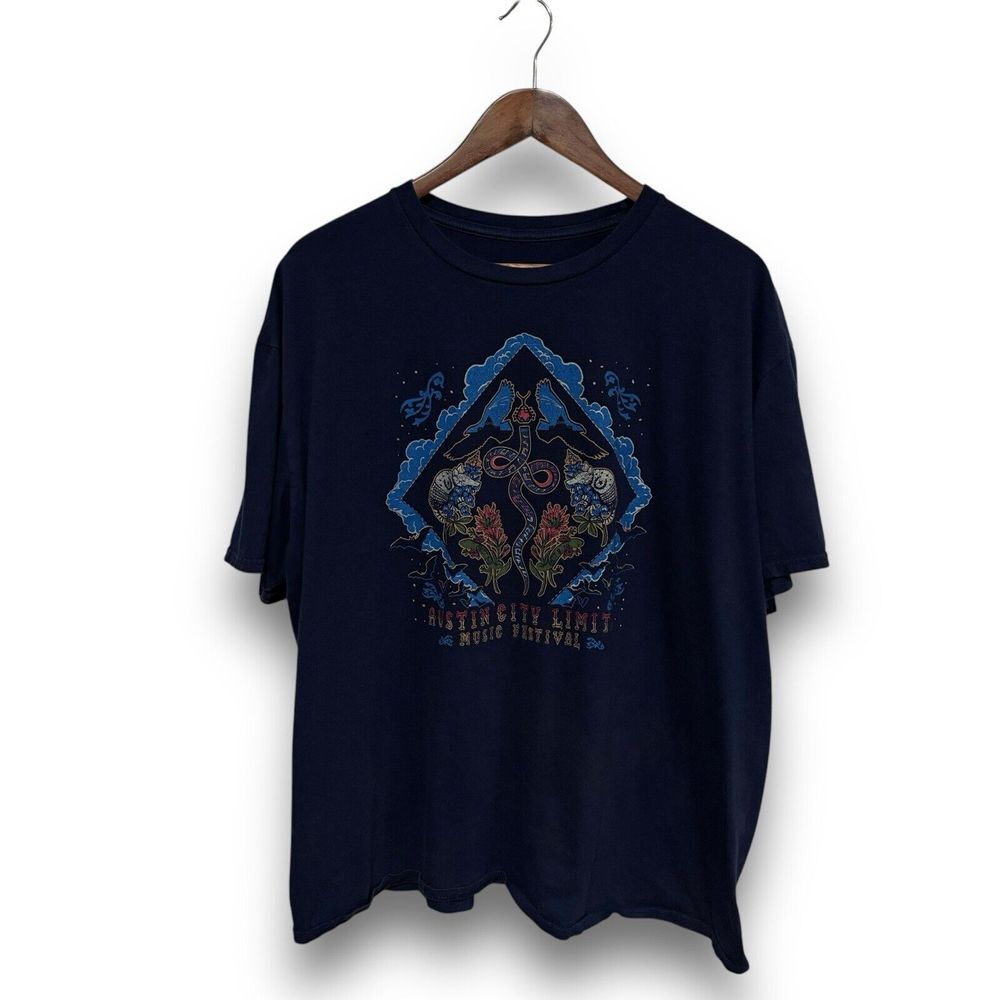 ANVIL Austin City Limits ACL Music Festival 2021 T-Shirt‎ Double Sided XXL 25x27
